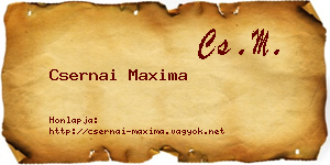 Csernai Maxima névjegykártya